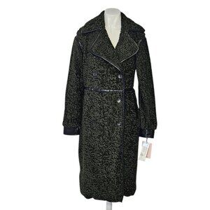 Anthropologie Avec Les Filles Tailored Sherpa Coat, Green, Plush, Size XXS